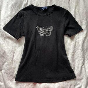 Rhinestone Butterfly Tee